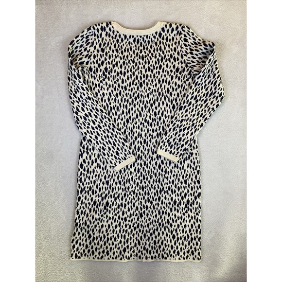 Ann Taylor Sweater Dress Women's Medium Wool Blend Animal Print Long Sleeve - Picture 8 of 8